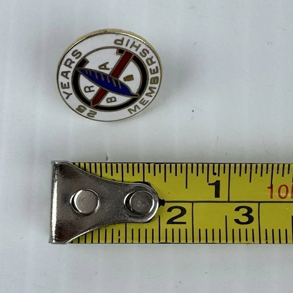 BRA 25 Year Membership Lapel Pin Brotherhood of Railway Workers Union